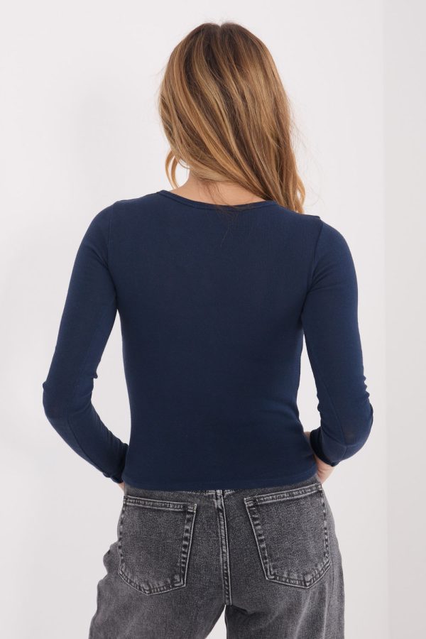Navy Blue Blouse in Women`s Blouses, Tunics with Cotton