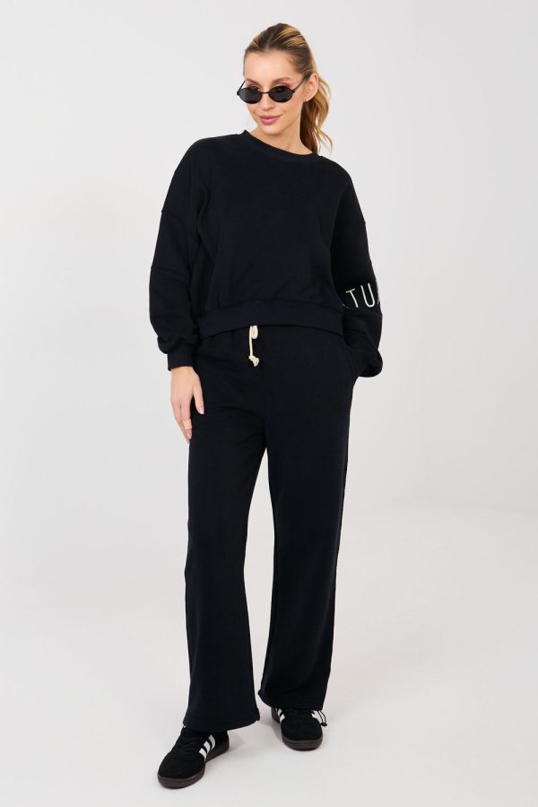 Black Sweatshirt in Sweatshirts For Women with Cotton and Polyester