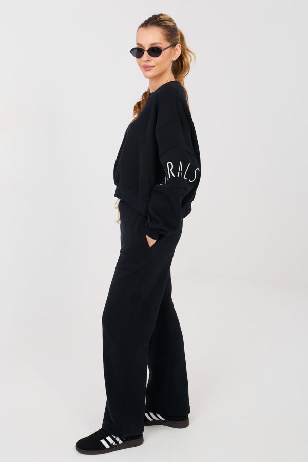 Black Tracksuit Trousers in Pants, Trousers, Shorts with Cotton and Polyester