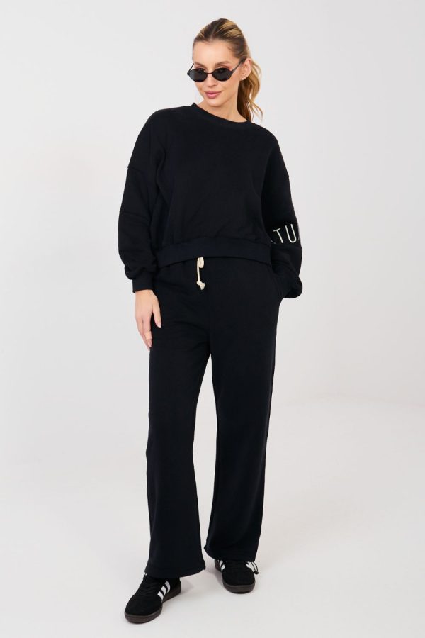 Black Tracksuit Trousers in Pants, Trousers, Shorts with Cotton and Polyester