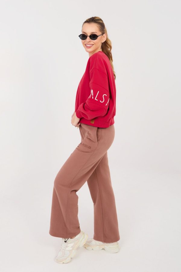 Brown Tracksuit Trousers in Pants, Trousers, Shorts with Cotton and Polyester