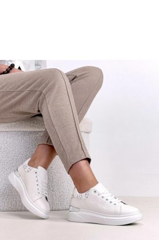 White Sport Shoes..Fabric, Footbed and Platform Height