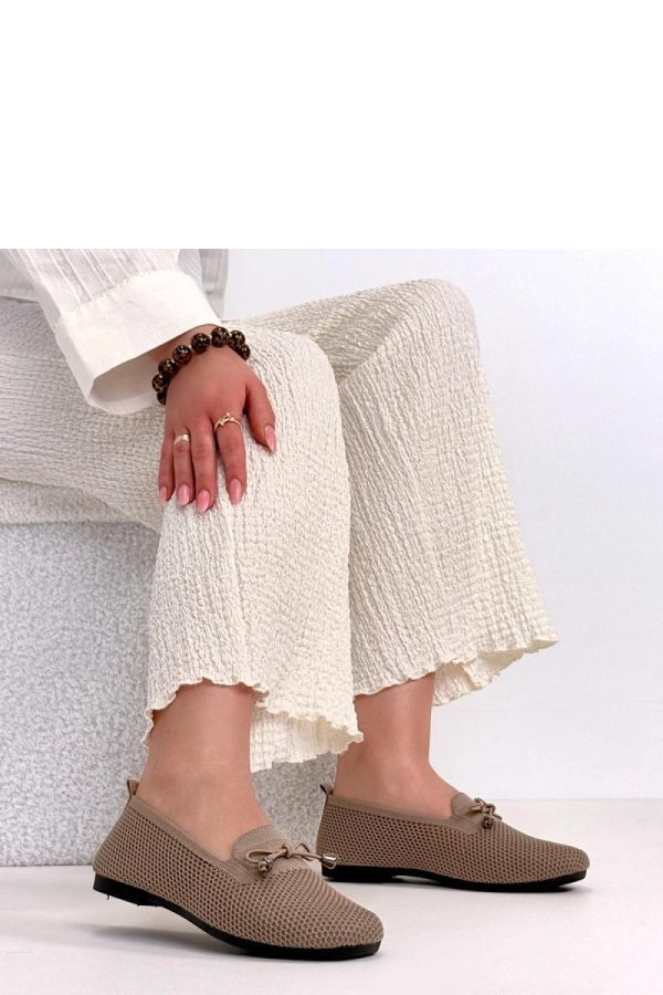 Beige Mocassin....Fabric, Footbed and Heel Height