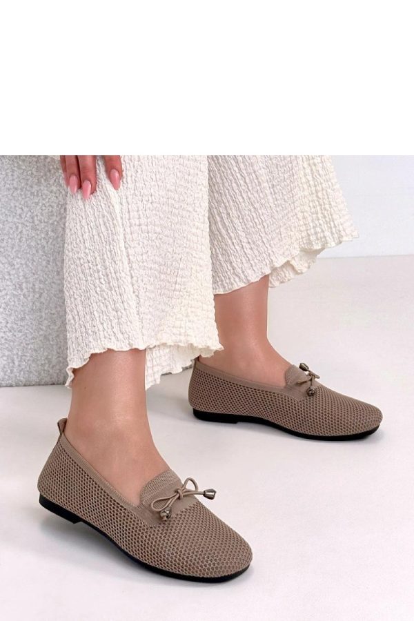 Beige Mocassin....Fabric, Footbed and Heel Height