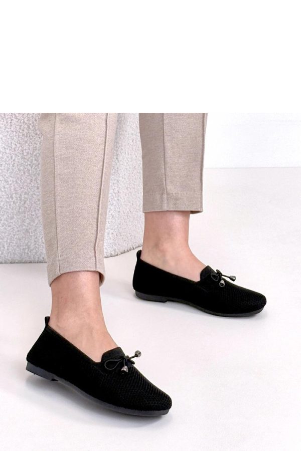 Black Mocassin....Fabric, Footbed and Heel Height