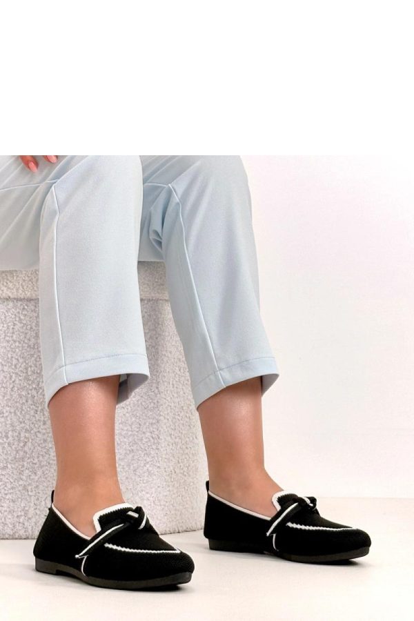 Black Ballet Flats..Fabric, Footbed and Heel Height