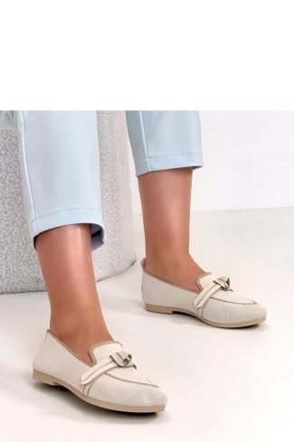 Beige Ballet Flats..Fabric, Footbed and Heel Height