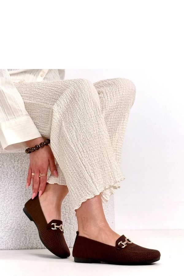 Brown Mocassin in Moccasins, Loafers with Fabric, Footbed and Heel Height