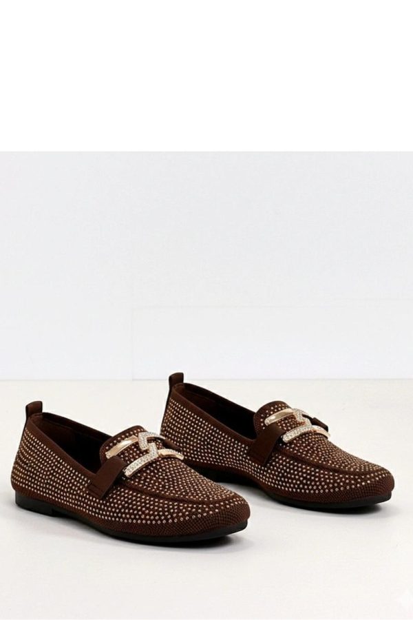 Brown Mocassin...Fabric, Footbed and Heel Height