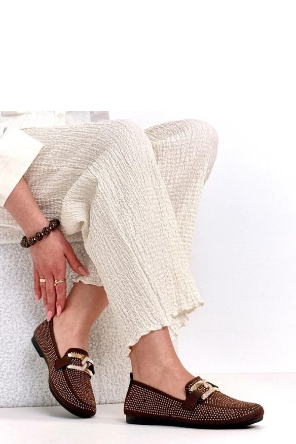 Brown Mocassin...Fabric, Footbed and Heel Height