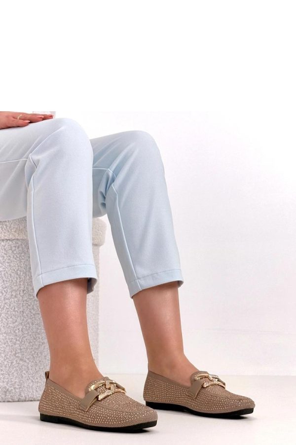 Brown Mocassin in Moccasins, Loafers with Fabric, Footbed and Heel Height