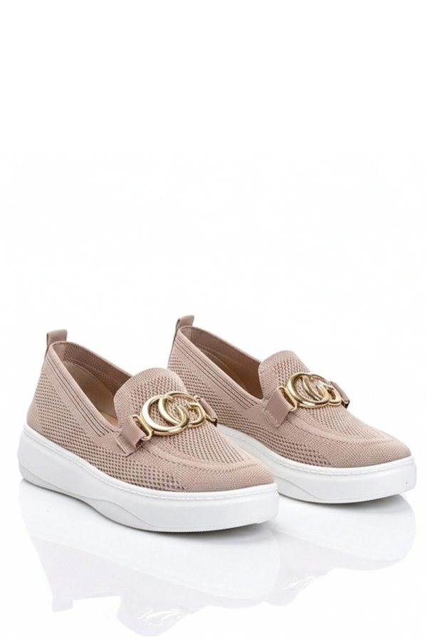 Pink Sneakers in Women`s Athletic Shoes, Trainers, Sneakers with Fabric, Footbed and Platform Height