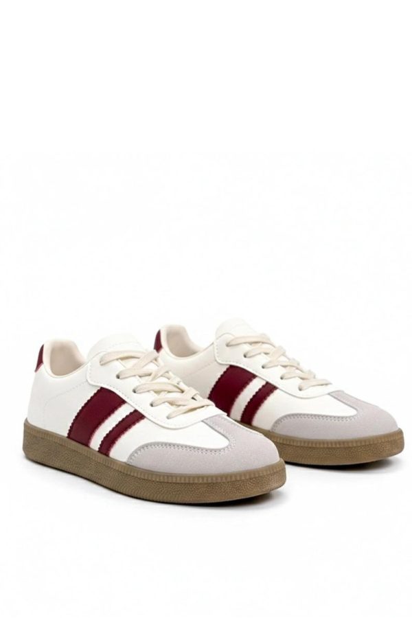 Beige Sport Shoes in Women`s Athletic Shoes, Trainers, Sneakers with Fabric, Footbed and Platform Height
