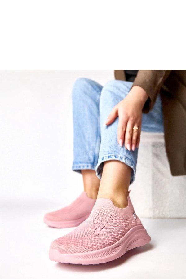 Pink Sport Shoes in Women`s Athletic Shoes, Trainers, Sneakers with Fabric, Footbed and Platform Height