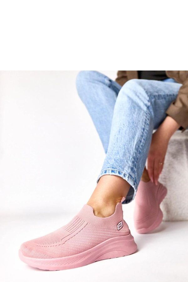 Pink Sport Shoes in Women`s Athletic Shoes, Trainers, Sneakers with Fabric, Footbed and Platform Height