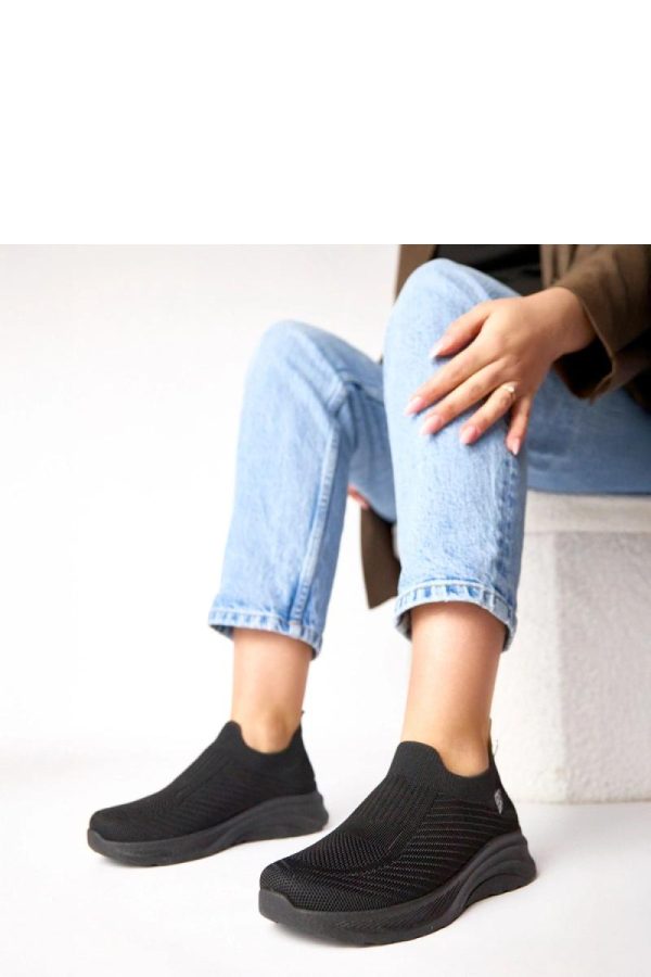 Black Sport Shoes in Women`s Athletic Shoes, Trainers, Sneakers with Fabric, Footbed and Platform Height
