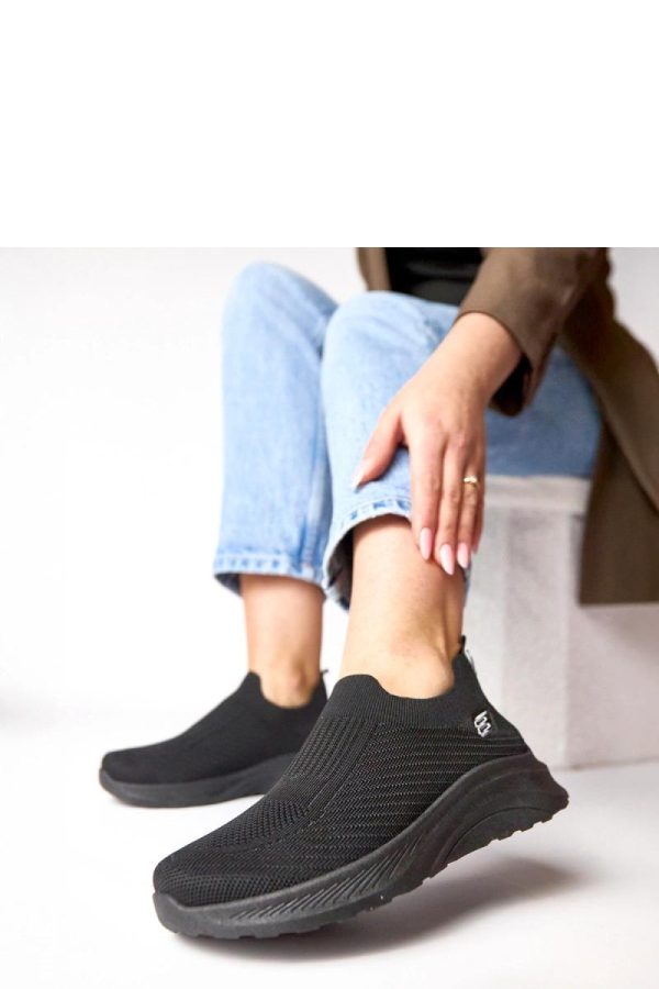 Black Sport Shoes in Women`s Athletic Shoes, Trainers, Sneakers with Fabric, Footbed and Platform Height