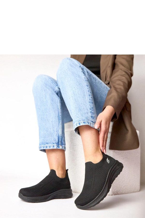 Black Sport Shoes in Women`s Athletic Shoes, Trainers, Sneakers with Fabric, Footbed and Platform Height