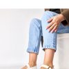 White Ballet Flats.Fabric, Footbed and Heel Height