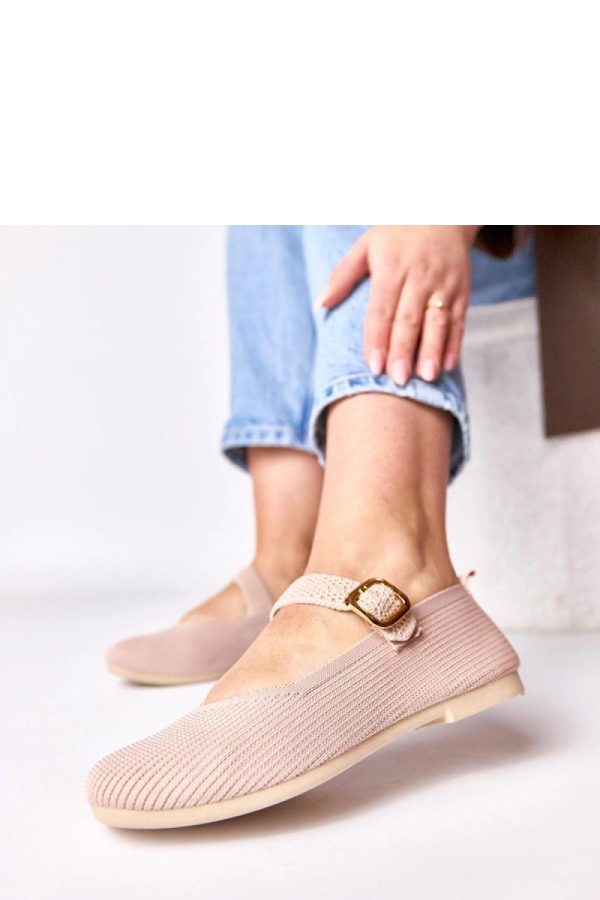 Pink Ballet Flats..Fabric, Footbed and Heel Height