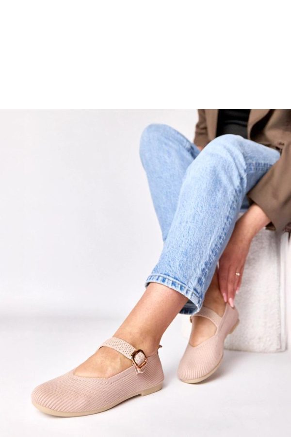 Pink Ballet Flats..Fabric, Footbed and Heel Height