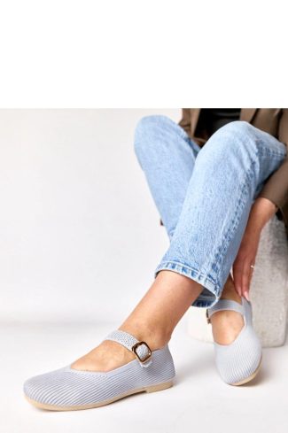 Grey Ballet Flats....Fabric, Footbed and Heel Height