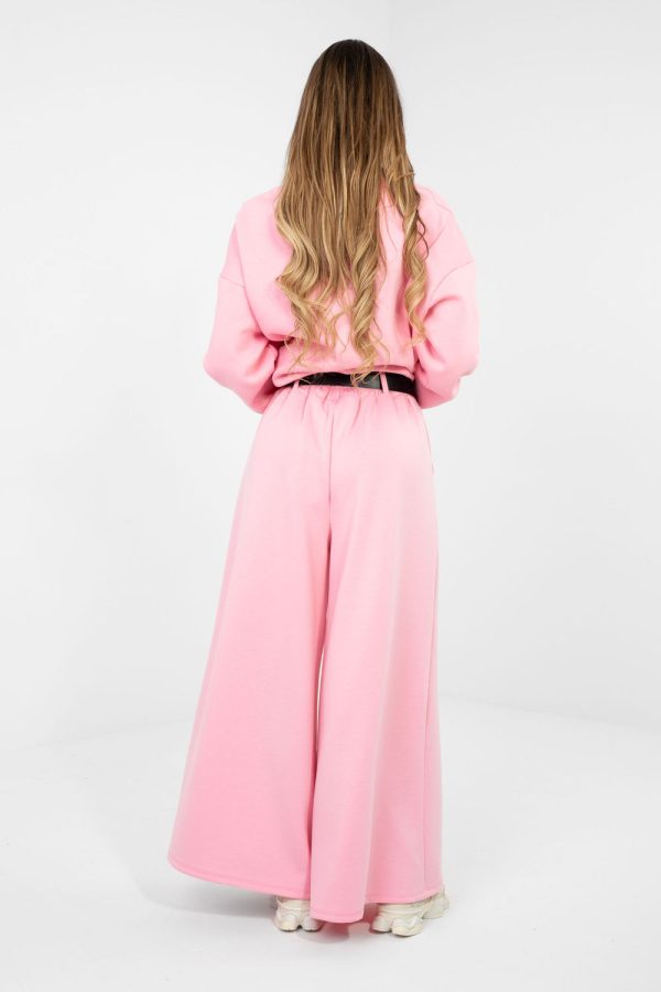 Pink Tracksuit Trousers in Pants, Trousers, Shorts with Spandex, Polyester and Viscose