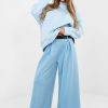 Blue Tracksuit Trousers in Pants, Trousers, Shorts with Spandex, Polyester and Viscose
