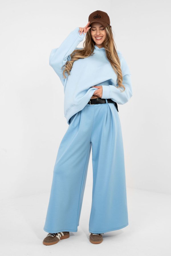 Blue Tracksuit Trousers in Pants, Trousers, Shorts with Spandex, Polyester and Viscose