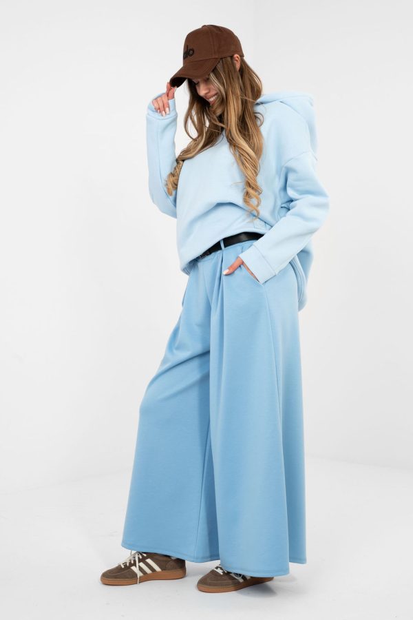 Blue Tracksuit Trousers in Pants, Trousers, Shorts with Spandex, Polyester and Viscose