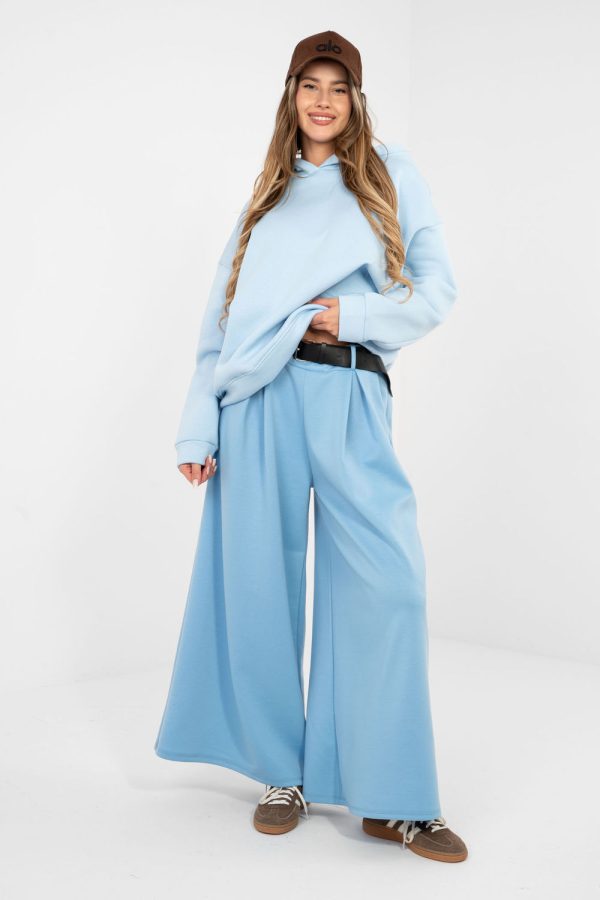 Blue Tracksuit Trousers in Pants, Trousers, Shorts with Spandex, Polyester and Viscose