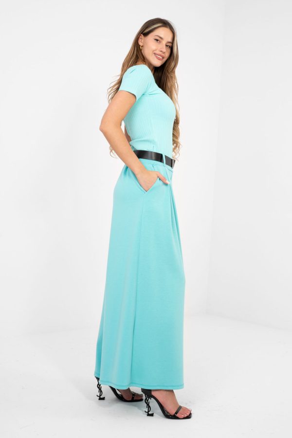Green Tracksuit Trousers in Pants, Trousers, Shorts with Spandex, Polyester and Viscose