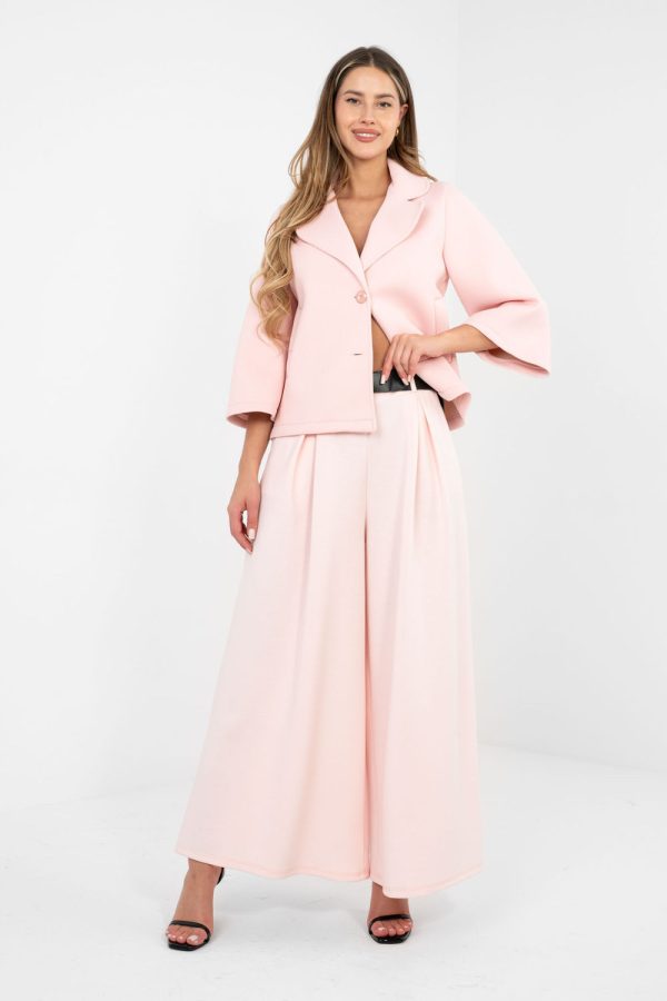 Pink Tracksuit Trousers in Pants, Trousers, Shorts with Spandex, Polyester and Viscose