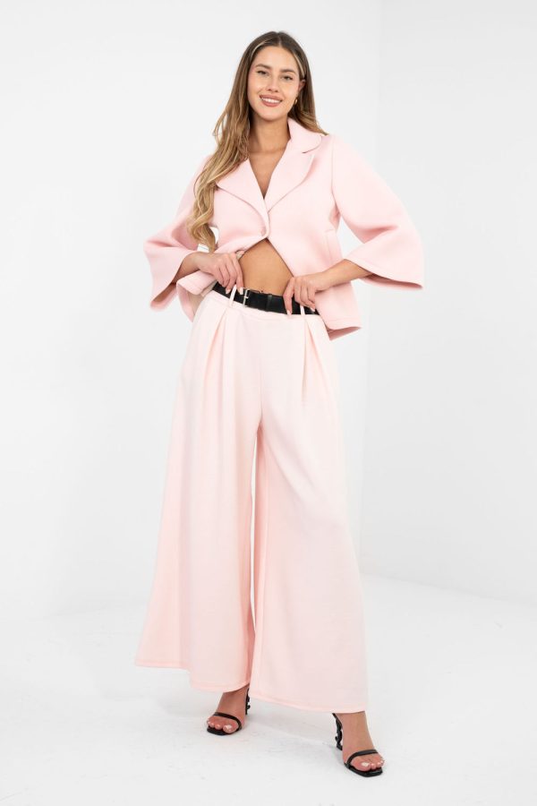 Pink Tracksuit Trousers in Pants, Trousers, Shorts with Spandex, Polyester and Viscose