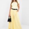 Yellow Tracksuit Trousers in Pants, Trousers, Shorts with Spandex, Polyester and Viscose