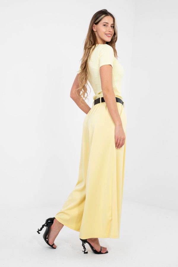 Yellow Tracksuit Trousers in Pants, Trousers, Shorts with Spandex, Polyester and Viscose