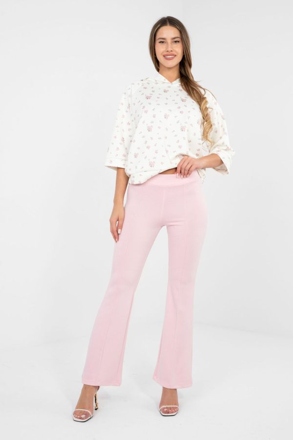 Pink Tracksuit Trousers in Pants, Trousers, Shorts with Spandex and Viscose