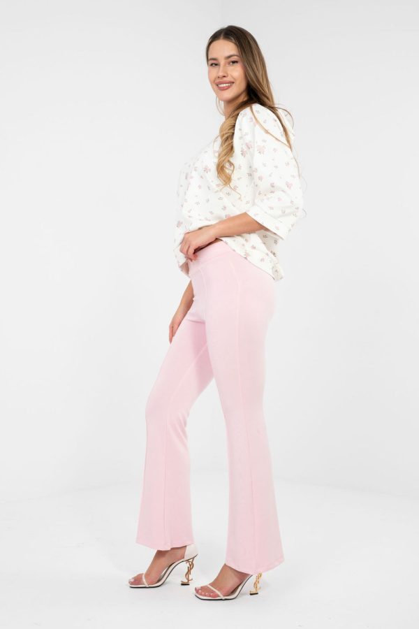 Pink Tracksuit Trousers in Pants, Trousers, Shorts with Spandex and Viscose