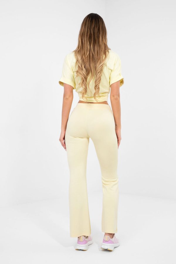 Yellow Tracksuit Trousers in Pants, Trousers, Shorts with Spandex and Viscose