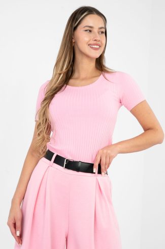 Pink Blouse in Women`s Blouses, Tunics with Cotton and Spandex