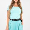 Green Blouse in Women`s Blouses, Tunics with Cotton and Spandex