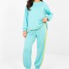 Green Set in Pants, Trousers, Shorts with Spandex, Polyester and Viscose