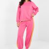 Pink Set in Pants, Trousers, Shorts with Spandex, Polyester and Viscose