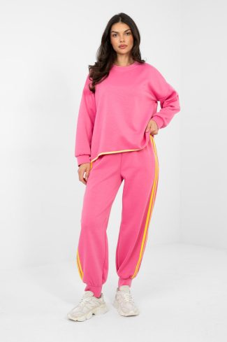 Pink Set in Pants, Trousers, Shorts with Spandex, Polyester and Viscose