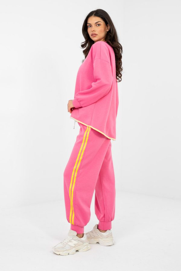 Pink Set in Pants, Trousers, Shorts with Spandex, Polyester and Viscose