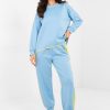Blue Set in Pants, Trousers, Shorts with Spandex, Polyester and Viscose
