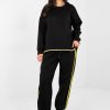 1114736 Black Set in Pants, Trousers, Shorts with Spandex, Polyester and Viscose