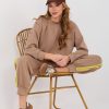 1114742 Beige Set in Pants, Trousers, Shorts with Spandex, Polyester and Viscose