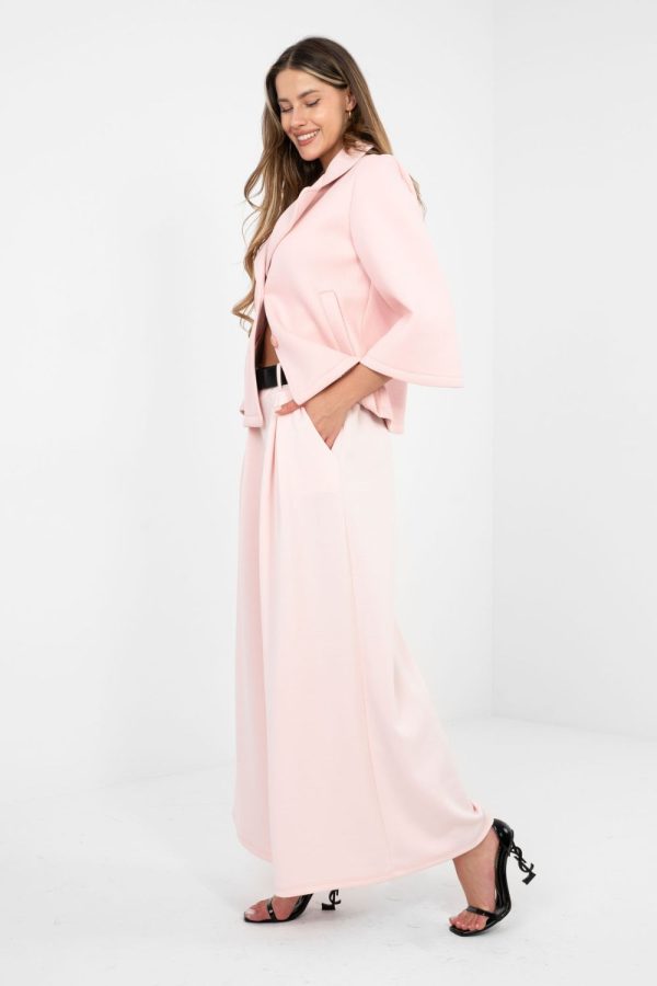 Pink Tracksuit Trousers in Pants, Trousers, Shorts with Spandex, Polyester and Viscose