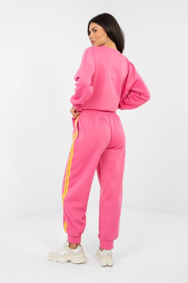 Pink Set in Pants, Trousers, Shorts with Spandex, Polyester and Viscose